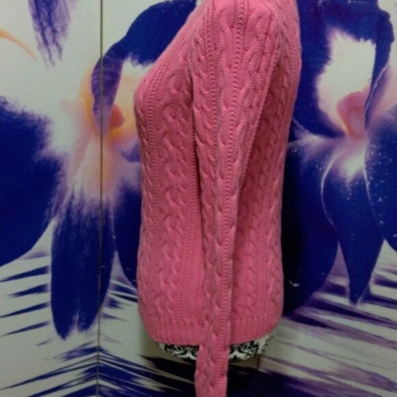Lauren Ralph Lauren M pink sweater, 100% cotton. Machine washable. - Picture 3 of 6